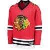 Chicago Blackhawks Fashion7 Youth Home Replica Blank Jersey - Red - Side View