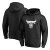Chicago Bulls Marble Logo Pullover Hoodie - Black - Back View