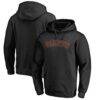 San Francisco Giants Official Wordmark Fitted Pullover Hoodie - Black - Front View
