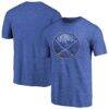 Buffalo Sabres Throwback Vintage Logo Tri-Blend T-Shirt - - Front View