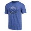 Buffalo Sabres Throwback Vintage Logo Tri-Blend T-Shirt - - Side View