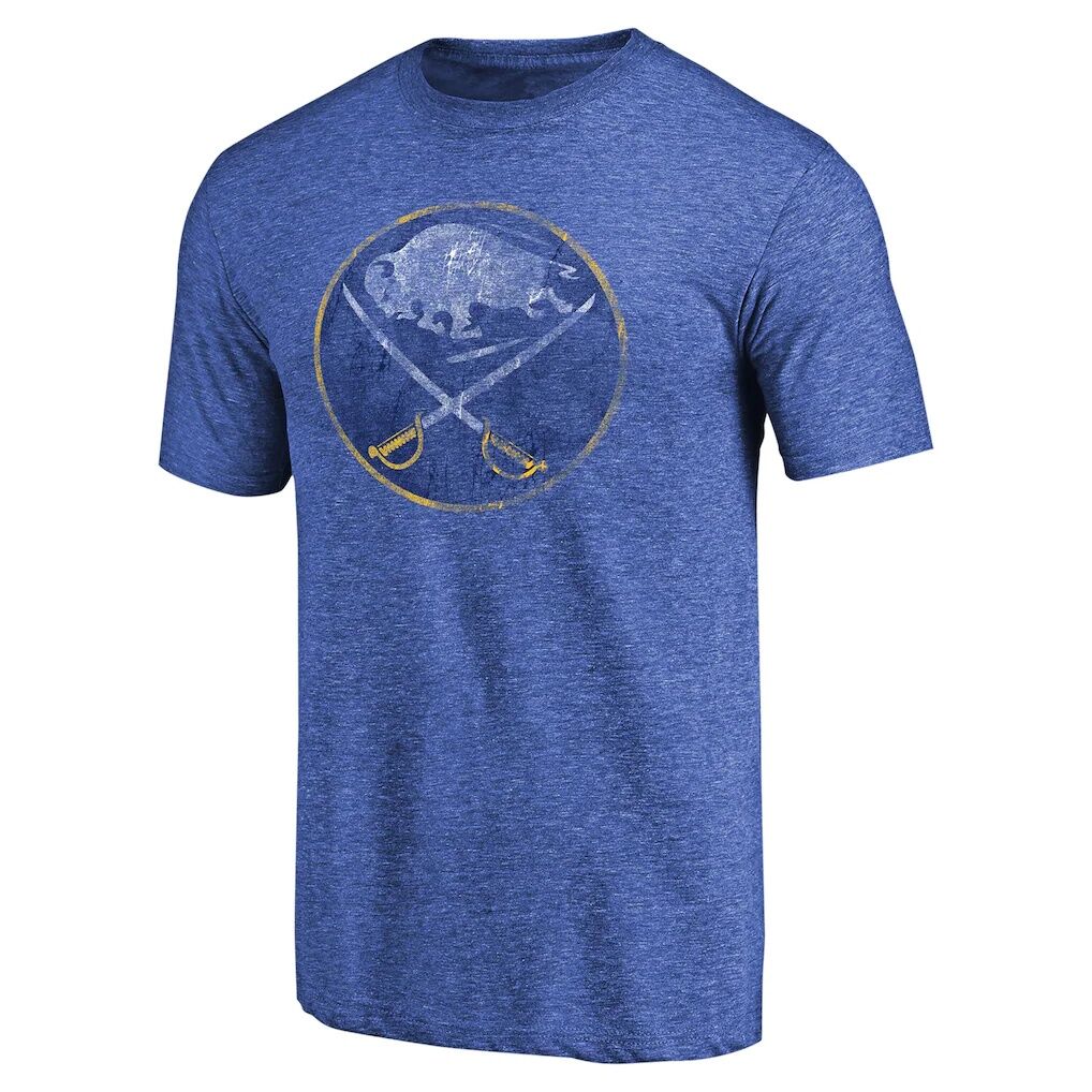 Buffalo Sabres Throwback Vintage Logo Tri-Blend T-Shirt – Royal