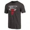 Chicago Bulls Distressed Logo Tri-Blend T-Shirt - Black - Side View