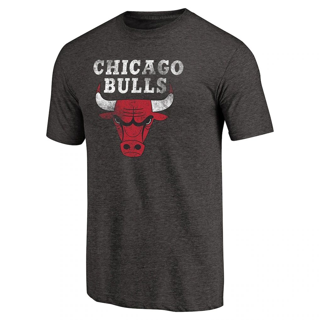 Chicago Bulls Distressed Logo Tri-Blend T-Shirt