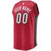 Miami Heat Fashion7 Youth Fast Break Replica Custom Jersey Red - - Detail View