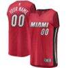 Miami Heat Fashion7 Youth Fast Break Replica Custom Jersey Red - - Front View