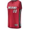 Miami Heat Fashion7 Youth Fast Break Replica Custom Jersey Red - - Side View