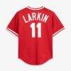 Barry Larkin Cincinnati Reds Mitchell & Ness Authentic Batting Practice Jersey - Red - Detail View