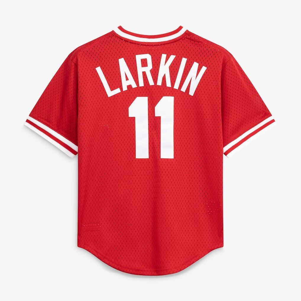 Barry Larkin Cincinnati Reds Mitchell & Ness Authentic Batting Practice Jersey