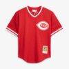 Barry Larkin Cincinnati Reds Mitchell & Ness Authentic Batting Practice Jersey - Red - Side View