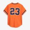 Kirk Gibson Detroit Tigers Mitchell & Ness Cooperstown Collection Mesh Batting Practice Button-Up Jersey - Orange - Detail View