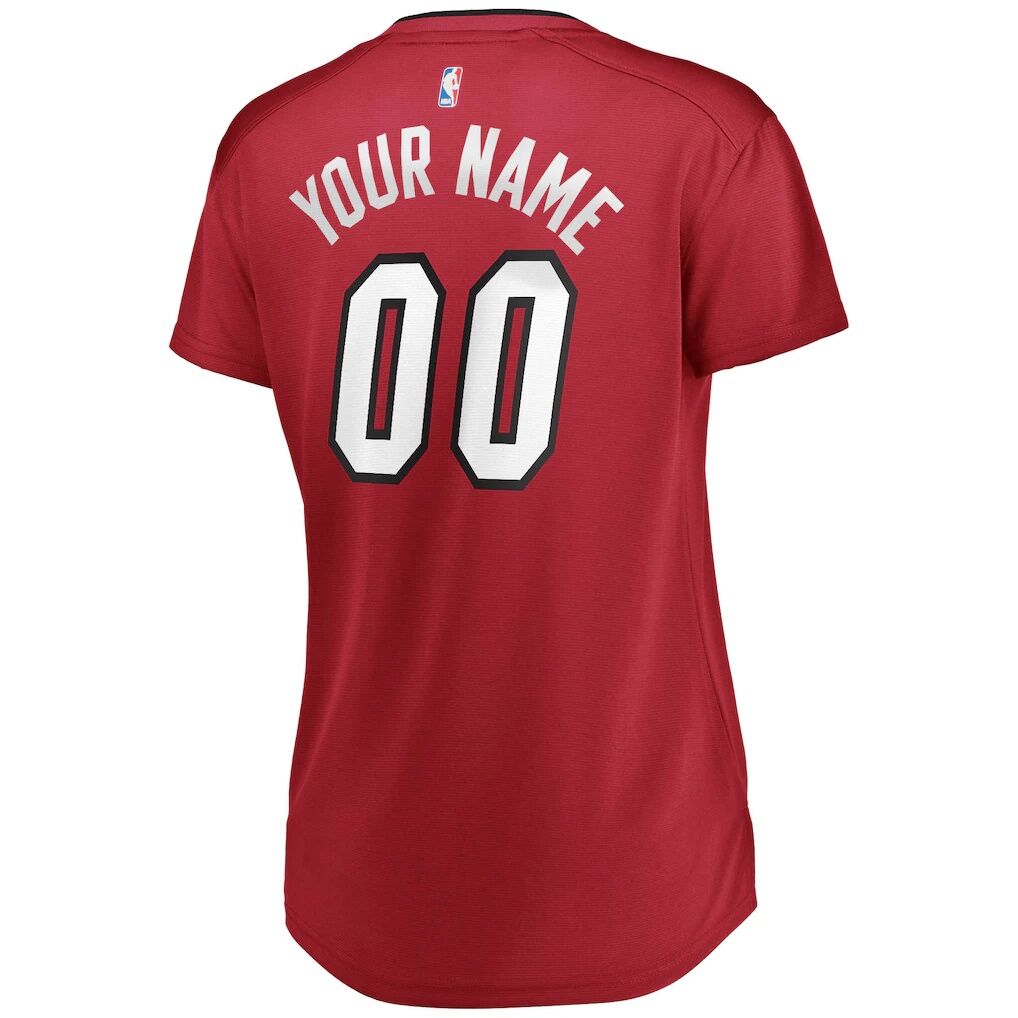 Miami Heat Fashion7 Women's Fast Break Replica Custom Jersey Wine - Statement Edition