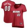 Miami Heat Fashion7 Women's Fast Break Replica Custom Jersey Wine - - Front View