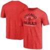 Chicago Bulls Vintage Arch Tri-Blend T-Shirt - Red - Front View