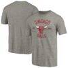Chicago Bulls Team Heritage Tri-Blend T-Shirt - Gray - Front View