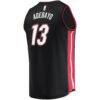 Bam Adebayo Miami Heat Fashion7 Fast Break Replica Player Jersey - Black - Detail View