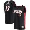 Bam Adebayo Miami Heat Fashion7 Fast Break Replica Player Jersey - Black - Front View