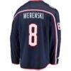 Zach Werenski Columbus Blue Jackets Fashion7 Breakaway Jersey - Navy - Detail View