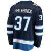 Connor Hellebuyck Winnipeg Jets Fashion7 Breakaway Replica Jersey - Navy - Detail View