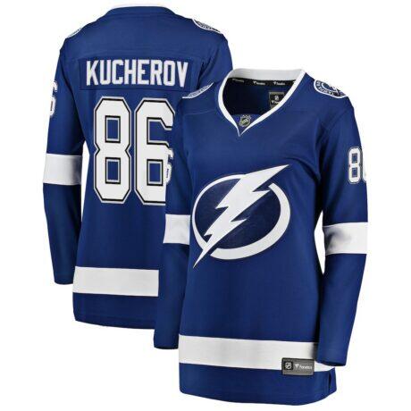 Nikita Kucherov Tampa Bay Lightning Fashion7 Women's Home Breakaway Jersey - Blue - Front View