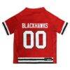 Chicago Blackhawks Mesh Hockey Dog Jersey - - Front View