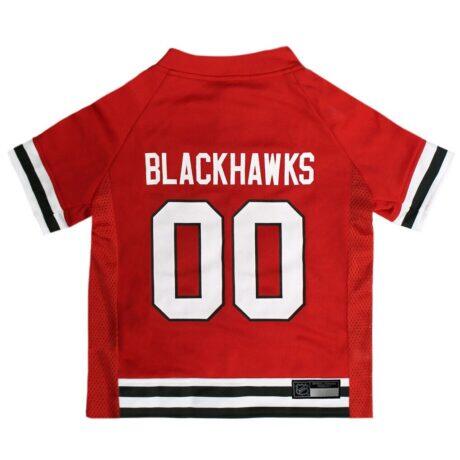 Chicago Blackhawks Mesh Hockey Dog Jersey - - Front View