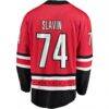 Jaccob Slavin Carolina Hurricanes Fashion7 Alternate Breakaway Player Jersey - Red - Detail View