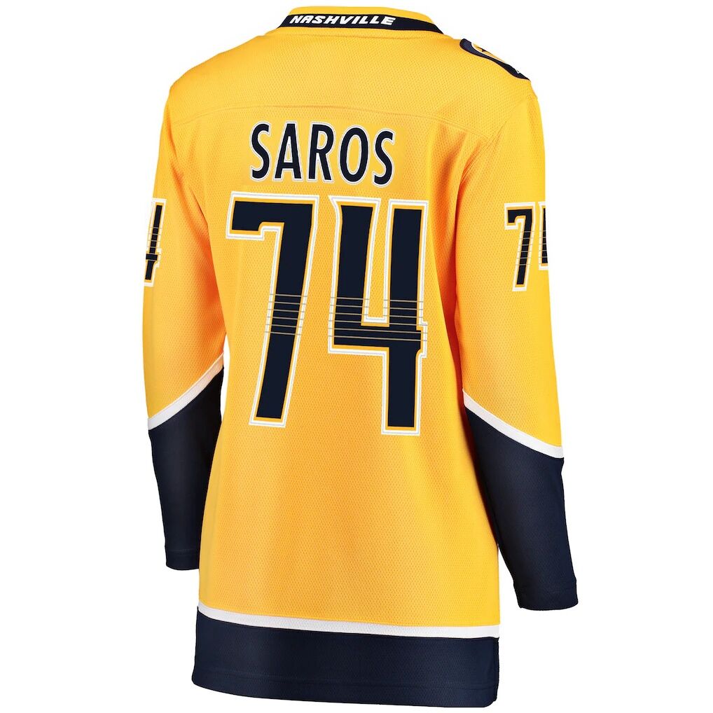 Juuse Saros Nashville Predators Fashion7 Women's Breakaway Player Jersey
