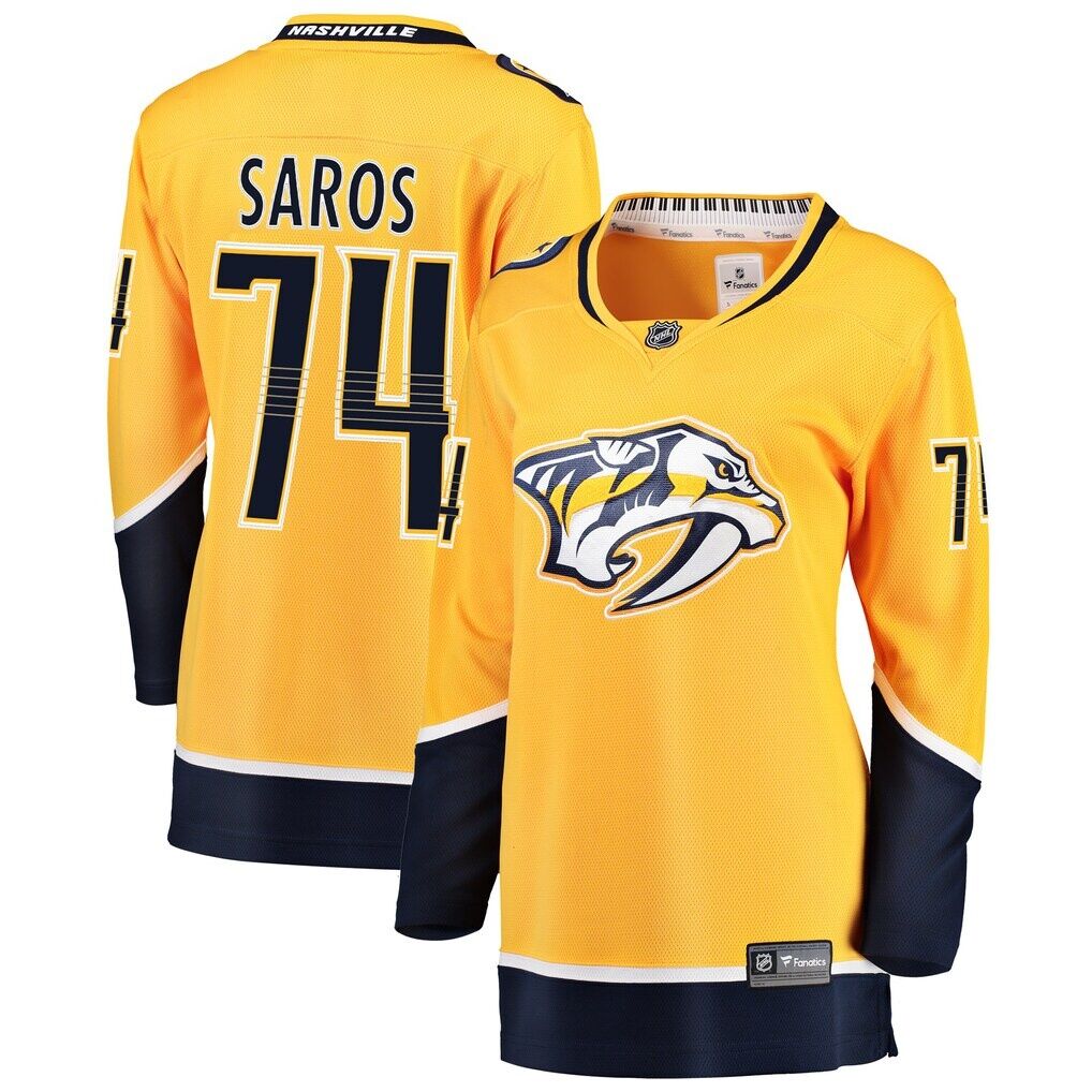 Juuse Saros Nashville Predators Fashion7 Women's Breakaway Player Jersey