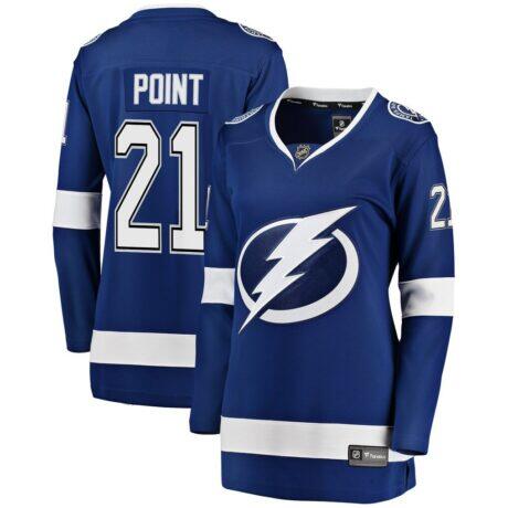Brayden Point Tampa Bay Lightning Fashion7 Women's Breakaway Player Jersey - Blue - Front View