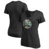 Golden State Warriors Lovely V-Neck T-Shirt - Black - Back View