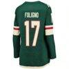 Marcus Foligno Minnesota Wild Fashion7 Women's Breakaway Player Jersey - Green - Detail View