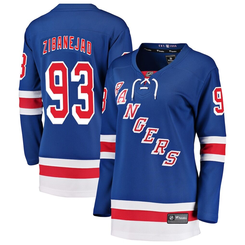 Mika Zibanejad New York Rangers Fashion7 Women's Breakaway Player Jersey