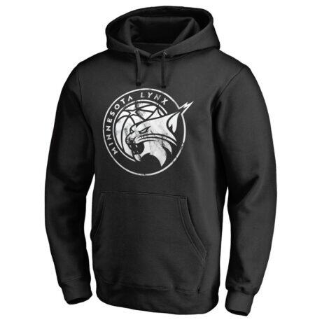 Minnesota Lynx Marble Pullover Hoodie - Black - Front View