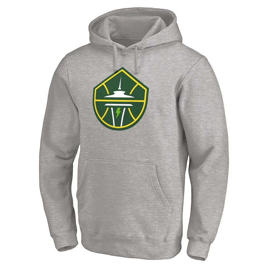 Seattle Storm Primary Logo Pullover Hoodie - Heathered Gray