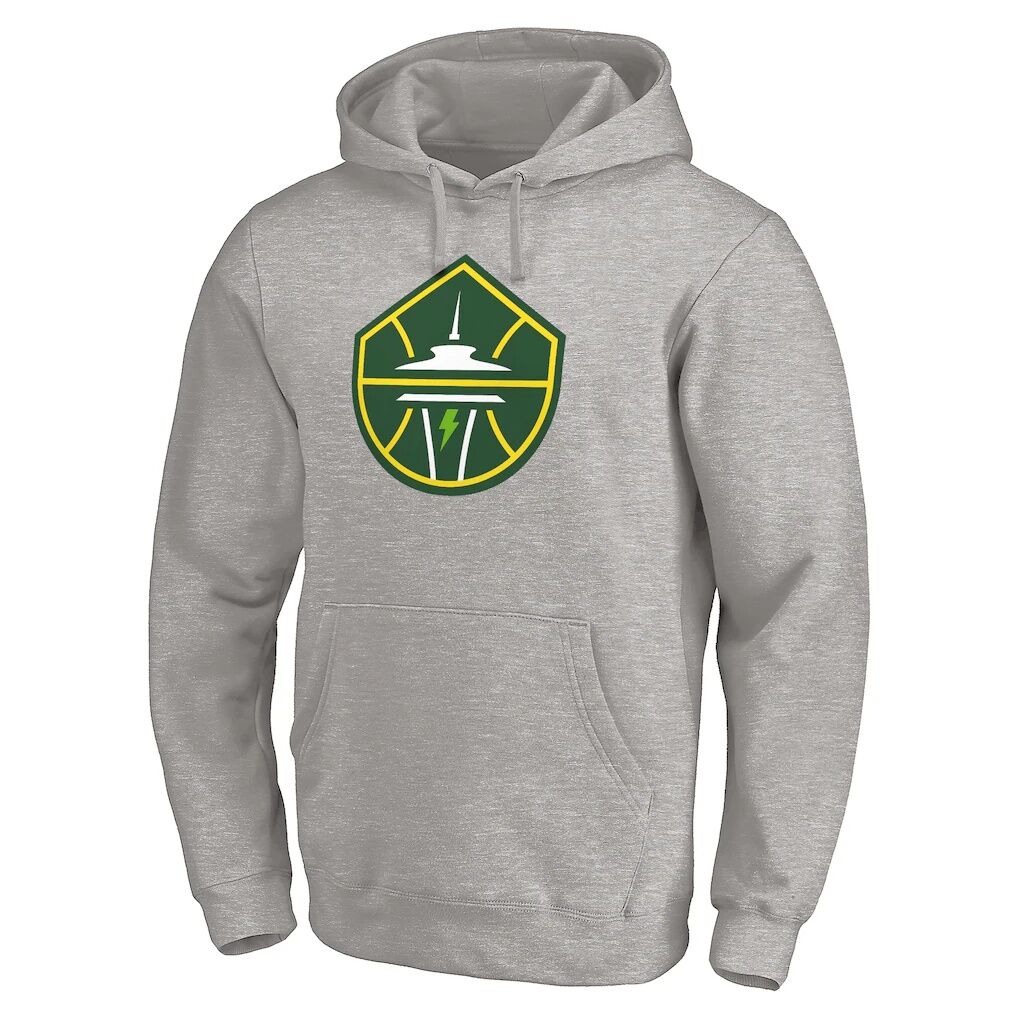 Seattle Storm Primary Logo Pullover Hoodie - Heathered Gray