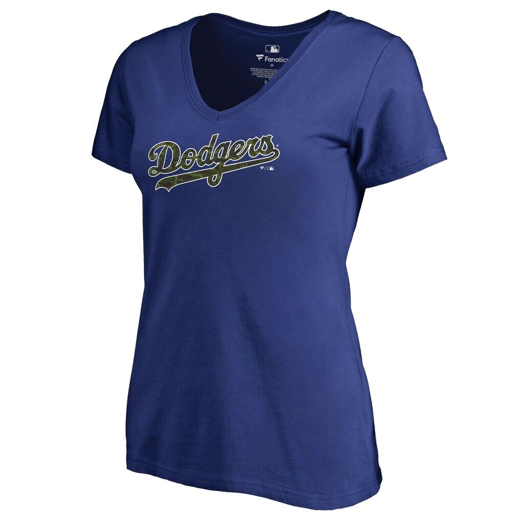 Los Angeles Dodgers Women’s Armed Forces Wordmark T-Shirt – Royal
