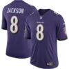 Lamar Jackson Baltimore Ravens Nike Speed Machine Limited Jersey - Purple - Front View