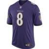 Lamar Jackson Baltimore Ravens Nike Speed Machine Limited Jersey - Purple - Side View