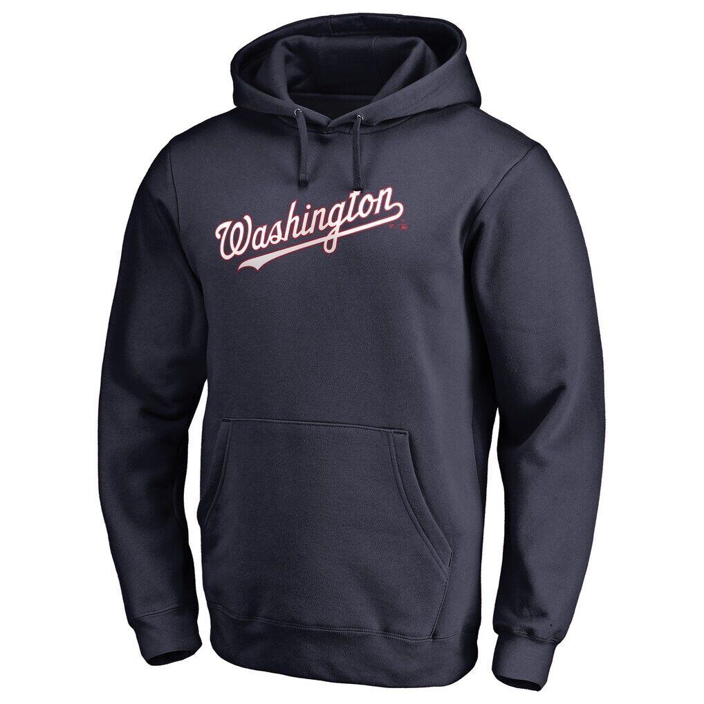 Washington Nationals Official Wordmark Fitted Pullover Hoodie