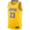LeBron James Los Angeles Lakers Nike Swingman Player Jersey Gold - - Side View