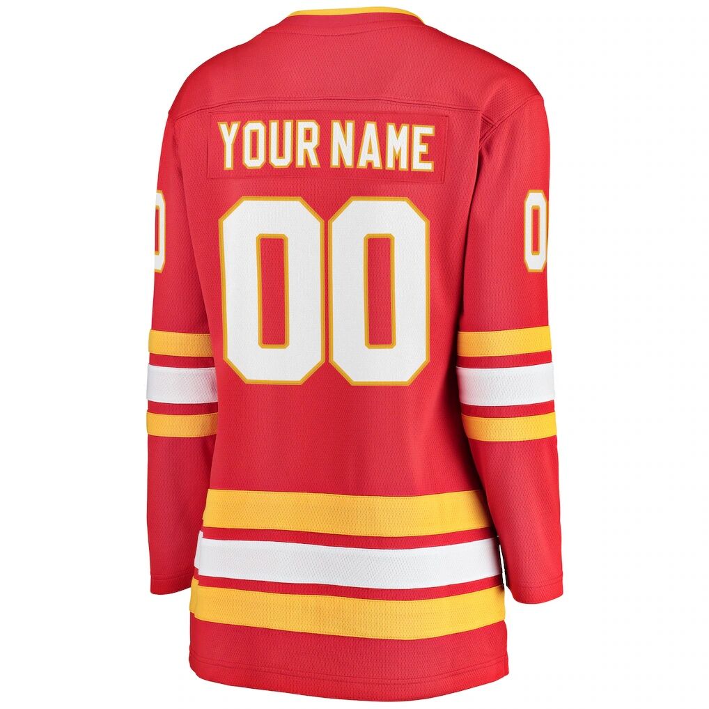 Calgary Flames Fashion7 Women's Home Breakaway Custom Jersey