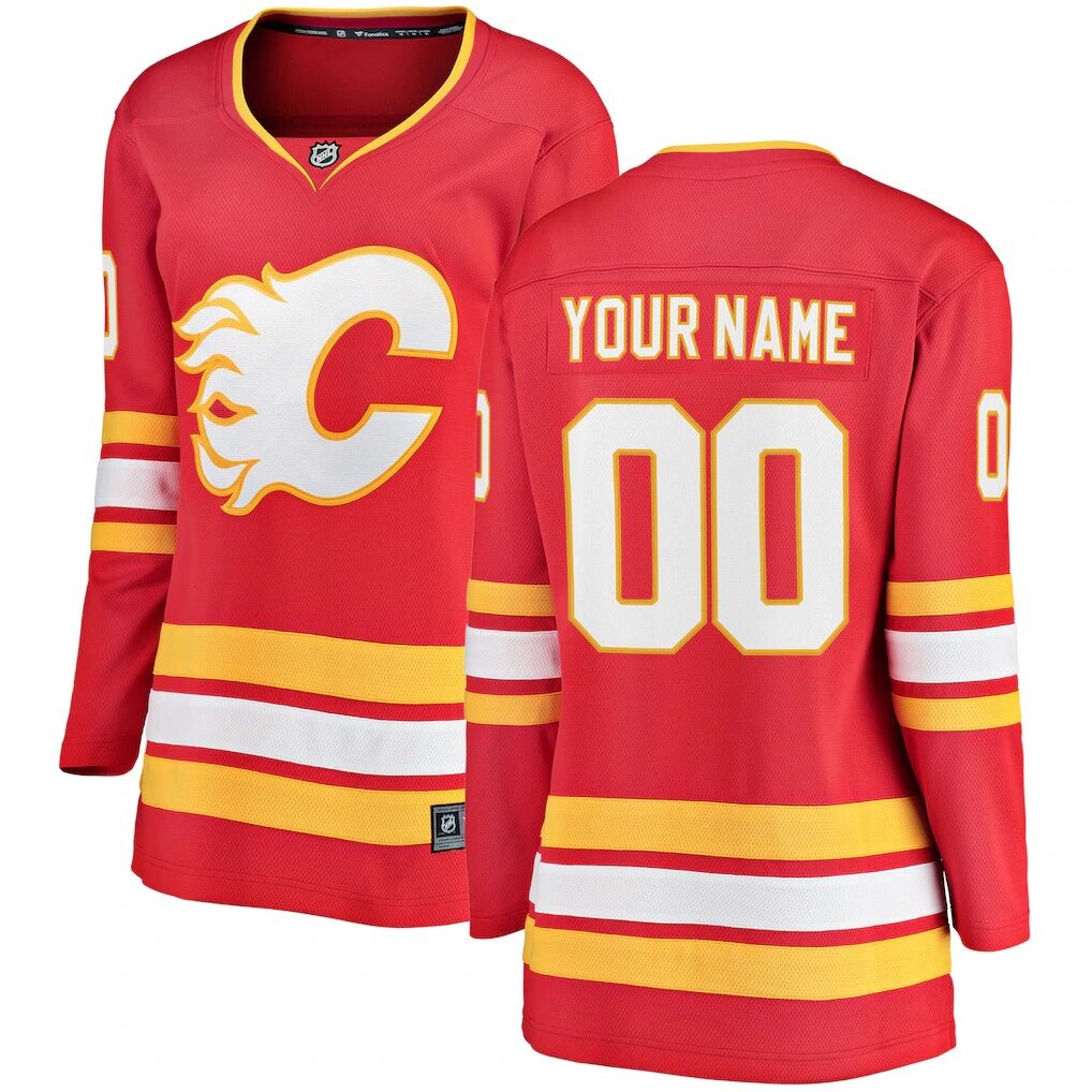 Calgary Flames Fashion7 Women's Home Breakaway Custom Jersey