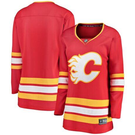 Calgary Flames Fashion7 Women's Home Breakaway Jersey - Red - Front View