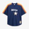 Nolan Ryan Houston Astros Mitchell & Ness Cooperstown Collection Big & Tall Mesh Batting Practice Jersey - Navy - Side View