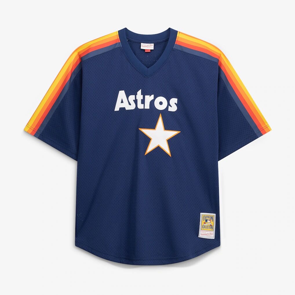 Nolan Ryan Houston Astros Mitchell & Ness Cooperstown Collection Big & Tall Mesh Batting Practice Jersey