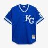 Bo Jackson Kansas City Royals Mitchell & Ness Cooperstown Collection Big & Tall Mesh Batting Practice Jersey - - Side View