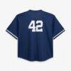 Mariano Rivera New York Yankees Mitchell & Ness Cooperstown Collection Big & Tall Mesh Batting Practice Jersey - Navy - Detail View