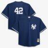 Mariano Rivera New York Yankees Mitchell & Ness Cooperstown Collection Big & Tall Mesh Batting Practice Jersey - Navy - Front View