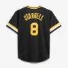 Willie Stargell Pittsburgh Pirates Mitchell & Ness Cooperstown Collection Big & Tall Mesh Batting Practice Jersey - Black - Detail View